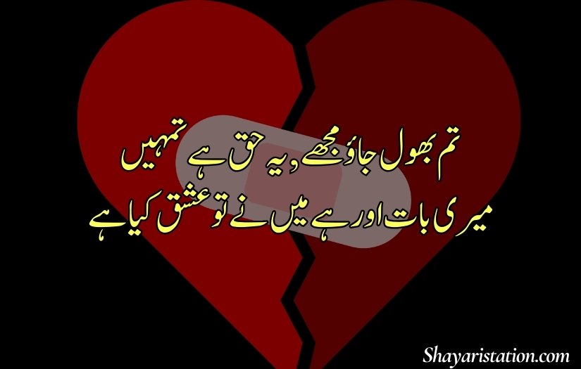 Broken Heart Shayari in Urdu